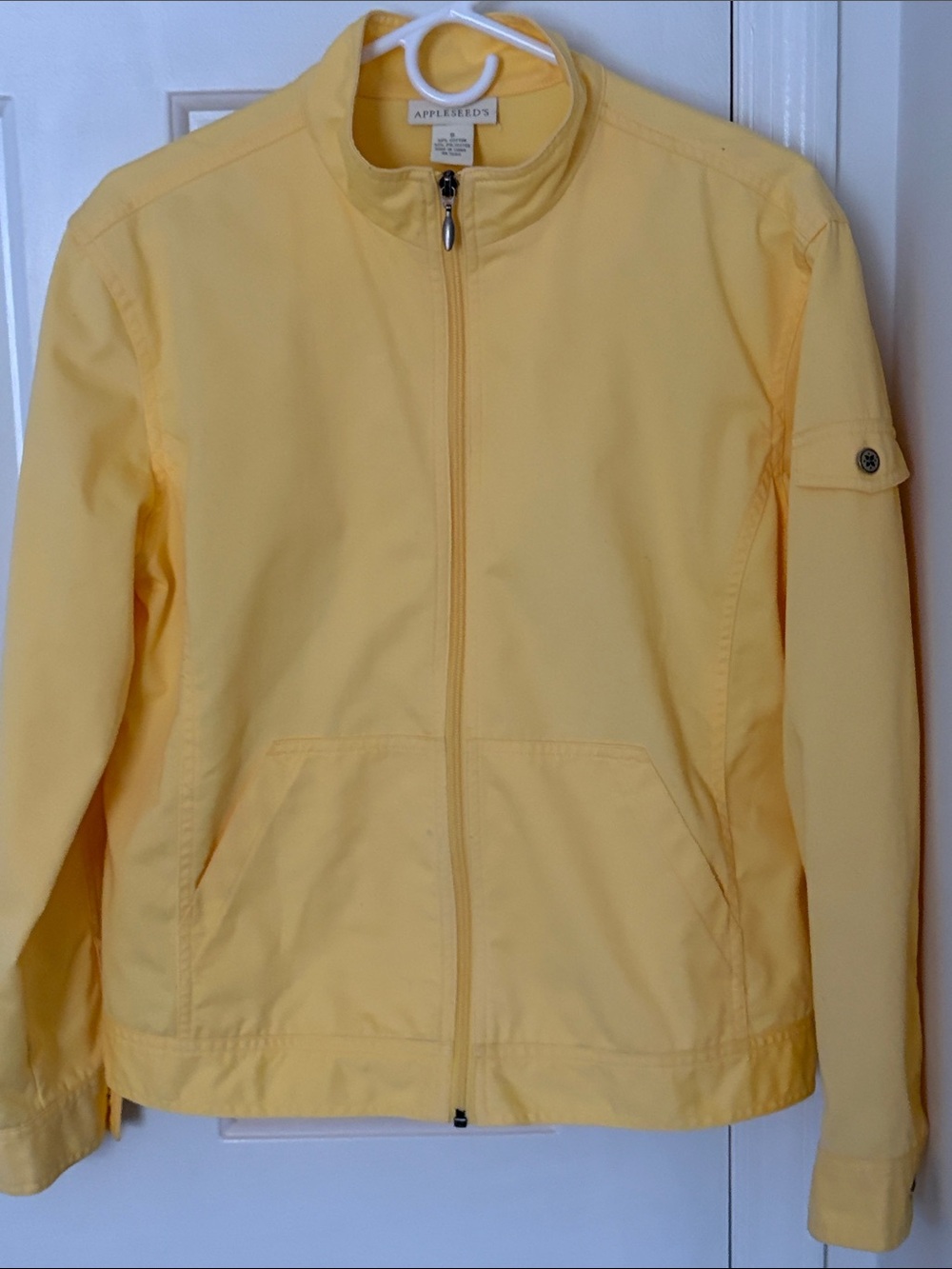Appleseed's Bright Yellow Women's Light-Weight Zip Jacket Size S